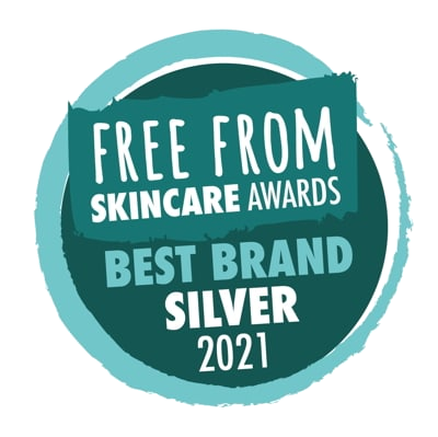 Free From Skincare Awards Best Brand Silver 2021 badge