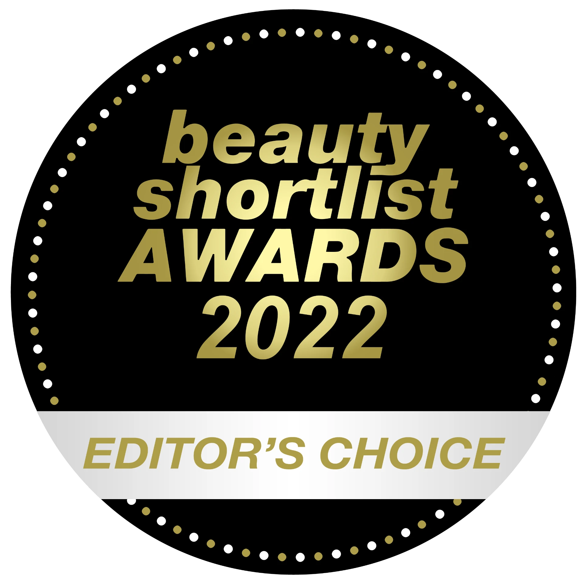 Beauty Shortlist Awards Editor's Choice 2022 badge